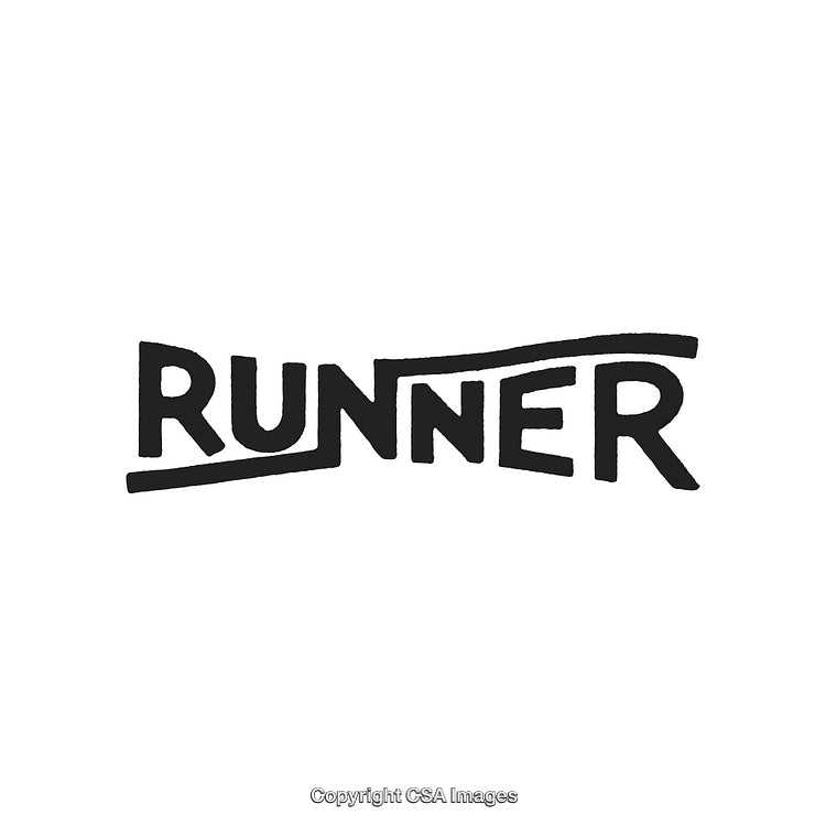 Stylized Illustration of the Word 'Runner' with Artistic Typography Design