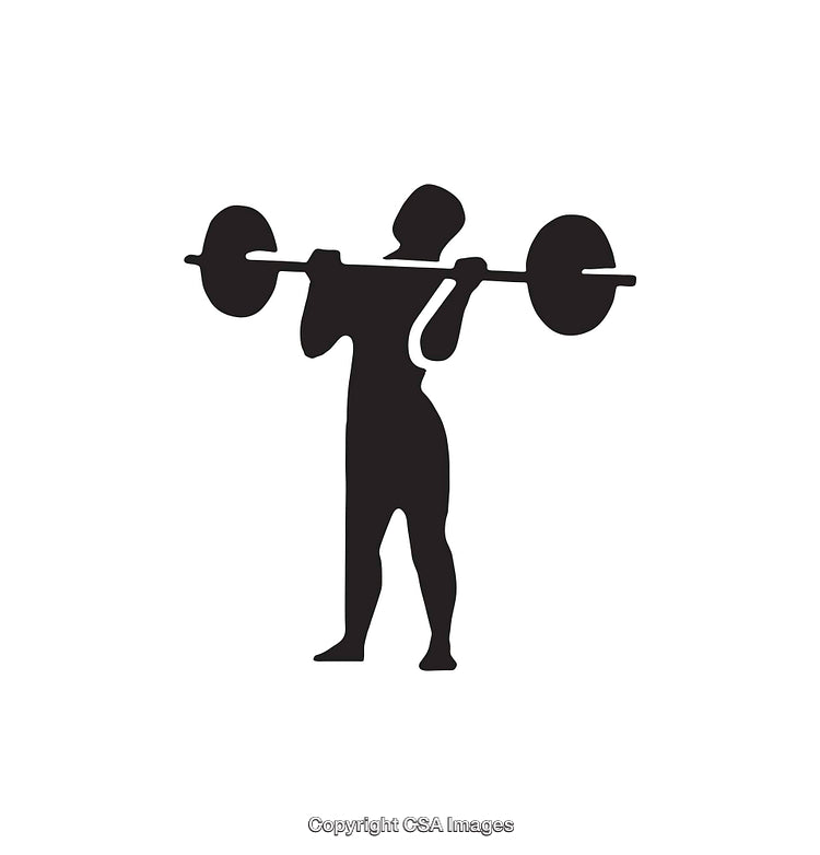 Silhouette of a Person Performing Weightlifting with a Barbell