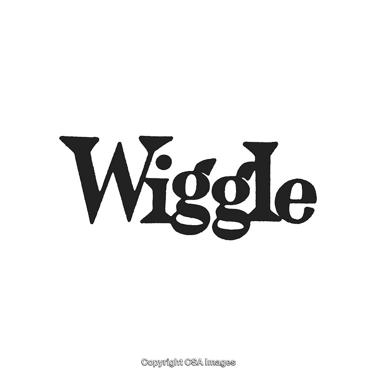 Bold Typeface Logo Featuring The Word 'Wiggle' in Playful Dark Ink Design