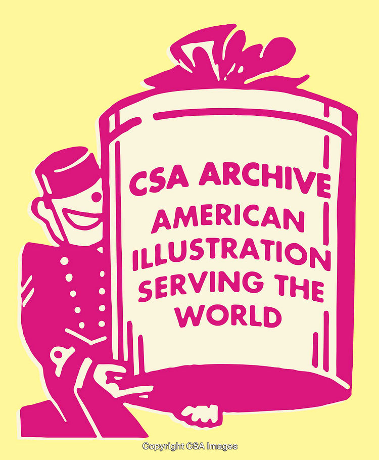 Colorful Retro Illustration Featuring Text and Smiling Character Design