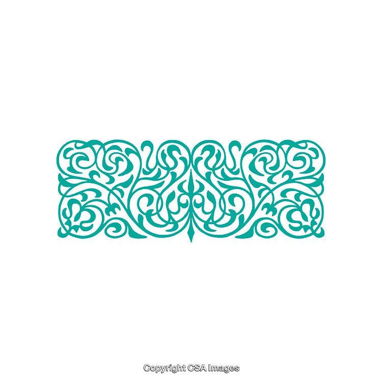 Elegant Vintage Ornament With Intricate Floral and Swirling Decorative Patterns