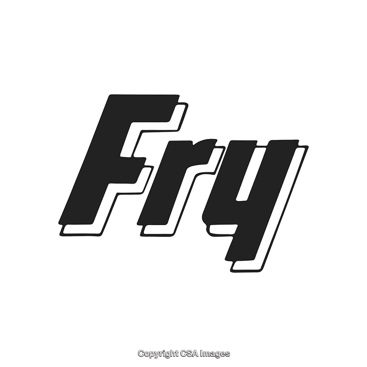 Bold Text Design Featuring The Word Fry in Dynamic Style