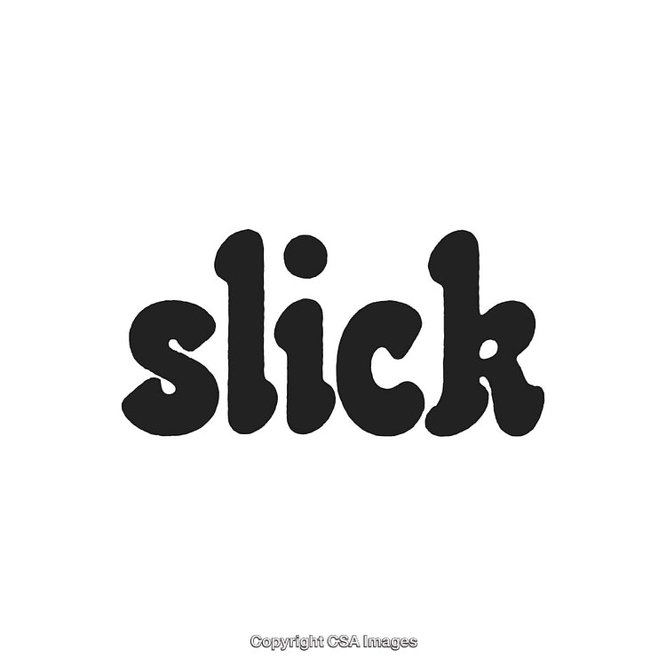 Slick Black Font Text Illustration on a Clean White Background