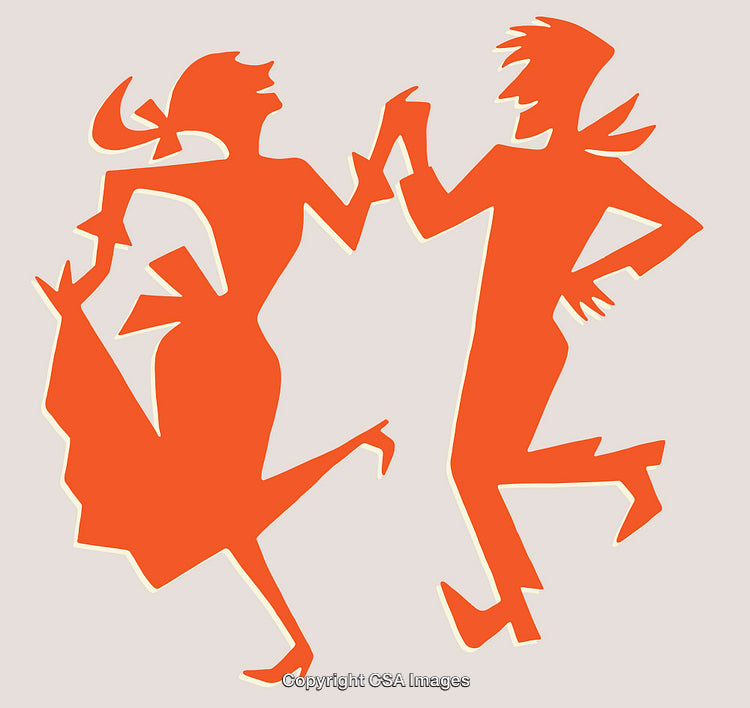 Silhouetted Dancers Showcasing Dynamic Synchronization and Elegant Movements