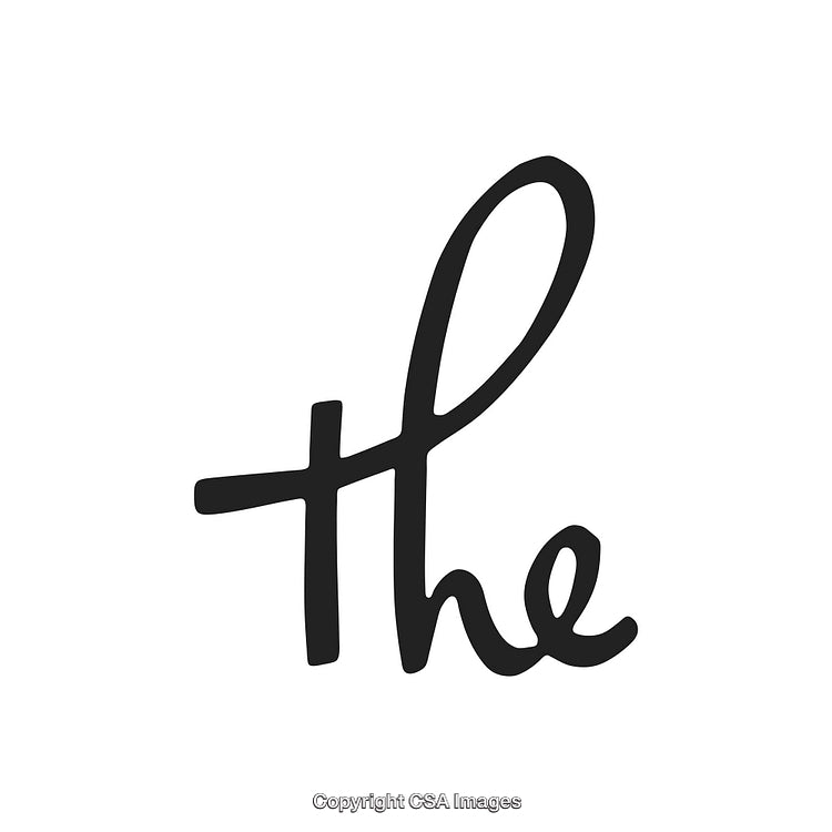 Stylish Illustrated Word Art Featuring the Handwritten Script 'The'