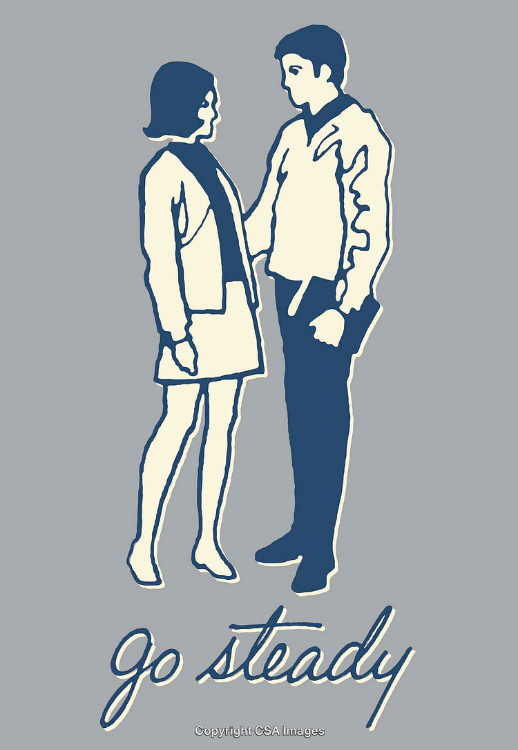 Illustration of a Couples' Moment Depicting Romance and Connection in Line Art Style