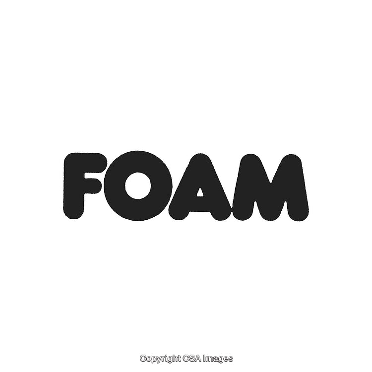 Bold Black Text Reading 'Foam' on a White Background