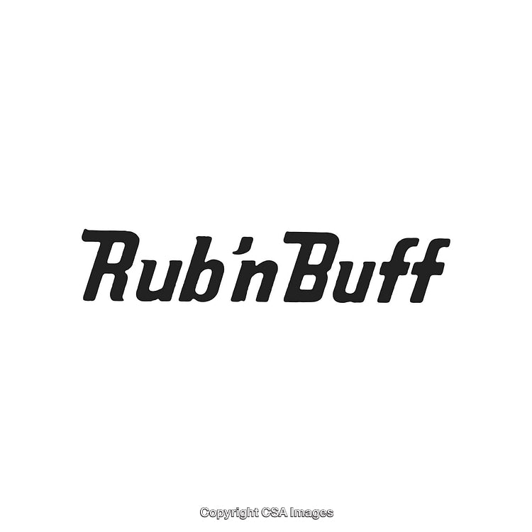 Rub'nBuff Logo in Bold Black Text Style with Minimalistic Design on White