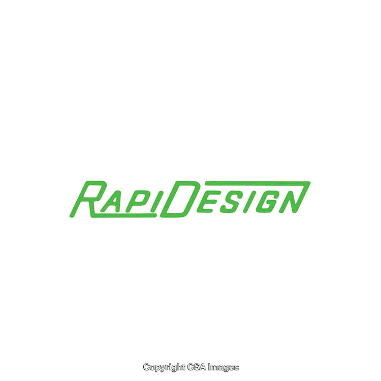 Minimalist Green RapiDesign Logo with Clean Lines and Modern Typography