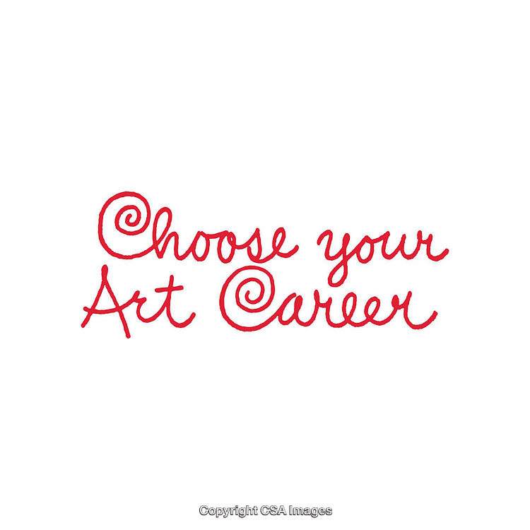 Red Handwritten Typography Encouraging Pursuit of an Art Career