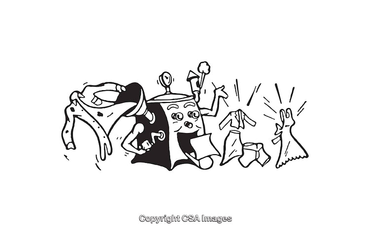 Creative Black and White Line Art of Dynamic Figures