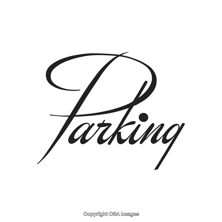 Classy Parking Sign with Elegant Cursive Handwritten Font