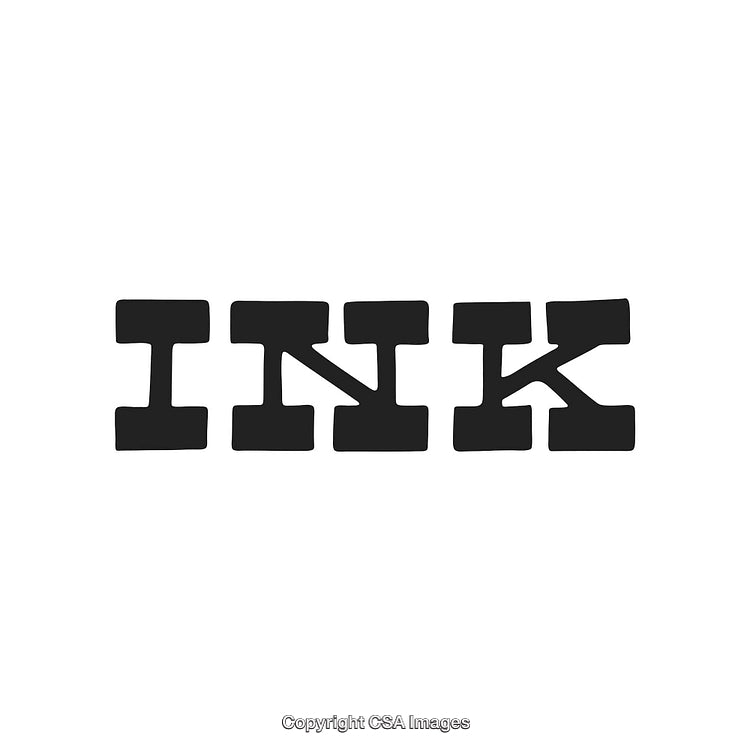 Black Ink Typography Words Design on a White Background