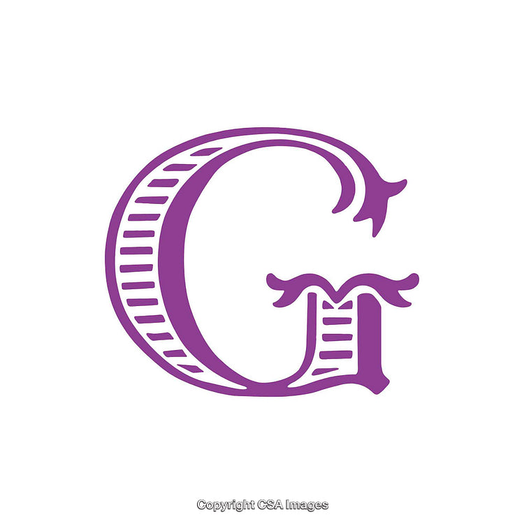 Elegant Stylized Purple Letter G Design on White Background