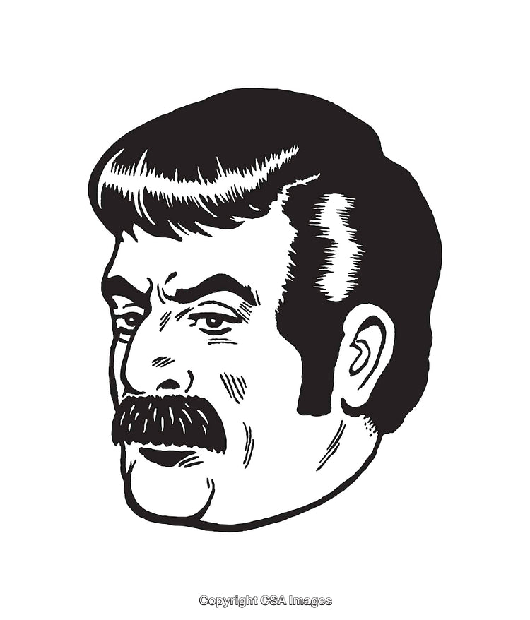 Black and White Line Art With Retro Character Design