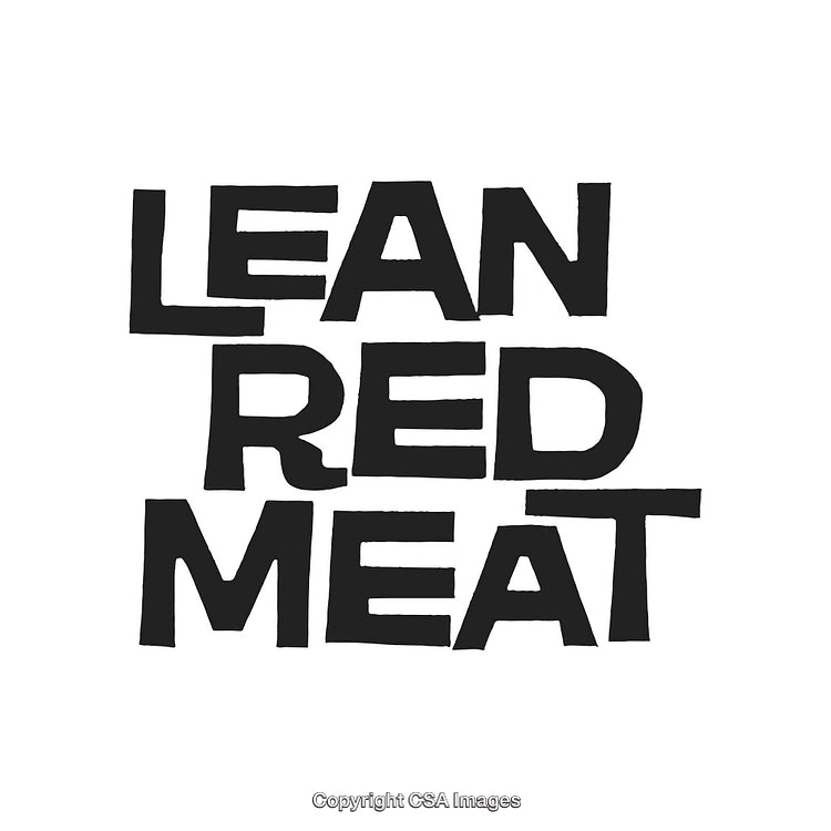 Bold Typography Featuring Lean Red Meat Text in Stylized Letters