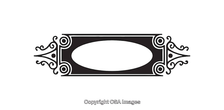 Elegant Black and White Ornate Frame Design With Intricate Details