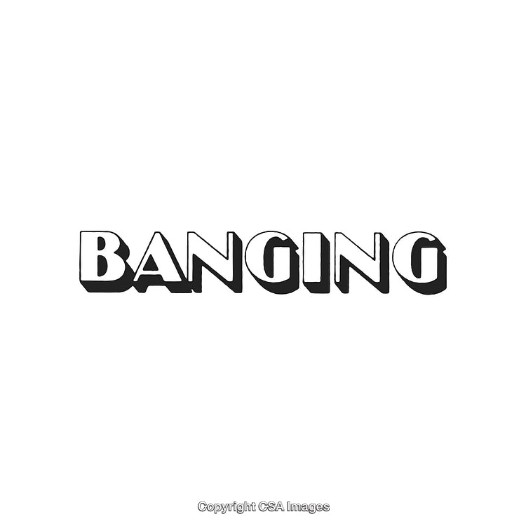 Bold Typography Design with the Word Banging in Unique Style