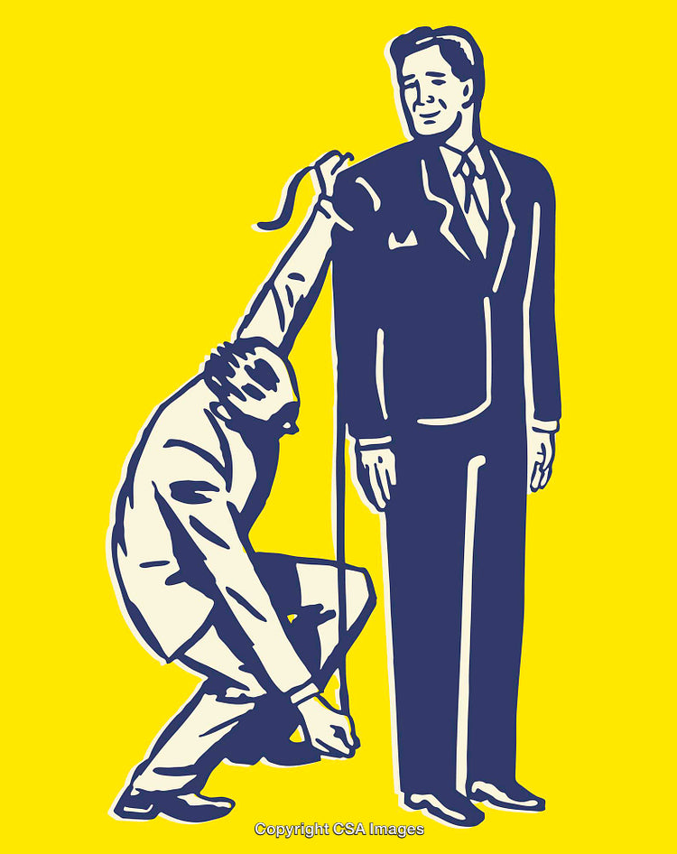 Colorful Illustration of a Tailor Measuring a Suit on a Gentleman
