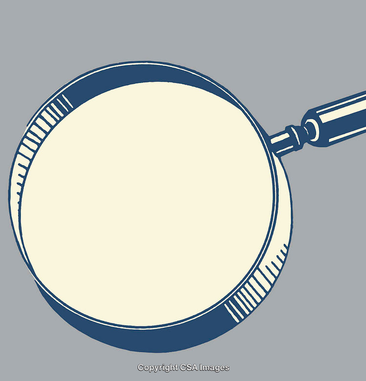 Detailed Illustration of a Magnifying Glass with Vintage Style