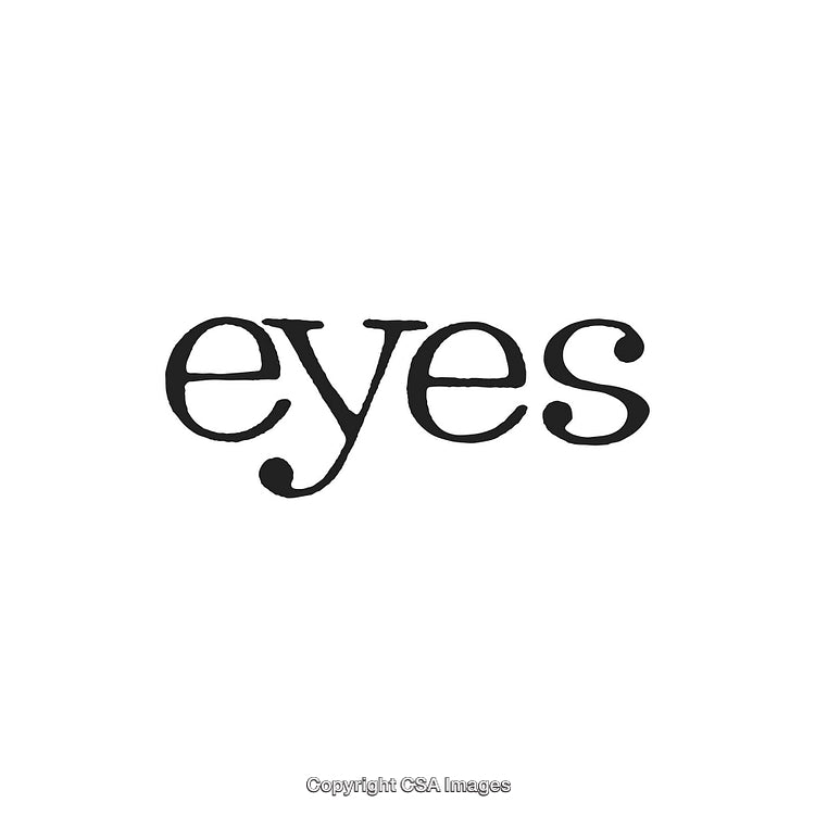 Stylized Monochromatic Typography Art Featuring the Word 'Eyes' in Bold Font