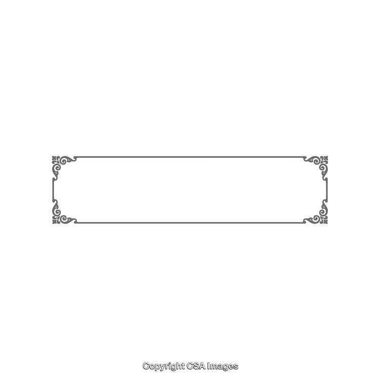 Elegant Rectangular Ornamental Border with Scrollwork in Minimalistic Design