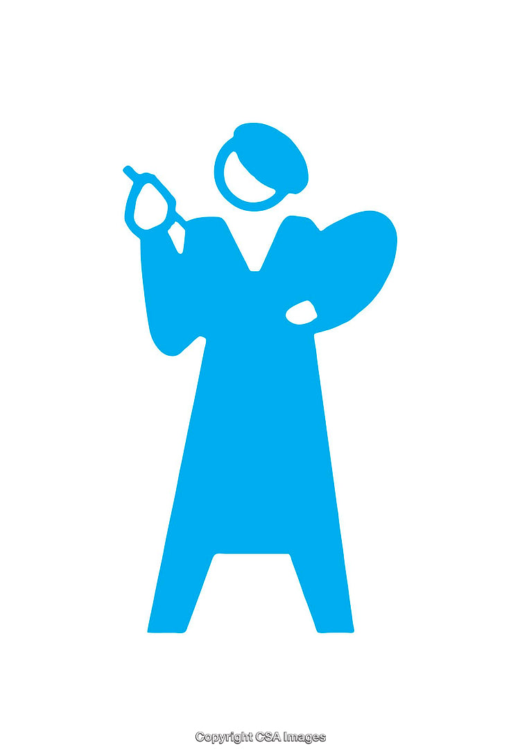 Minimalist Artist Icon in Blue Featuring Easel and Beret