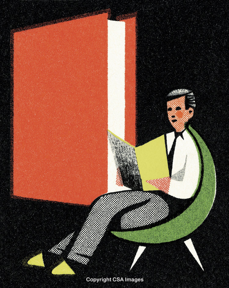 Man Reading in Chair