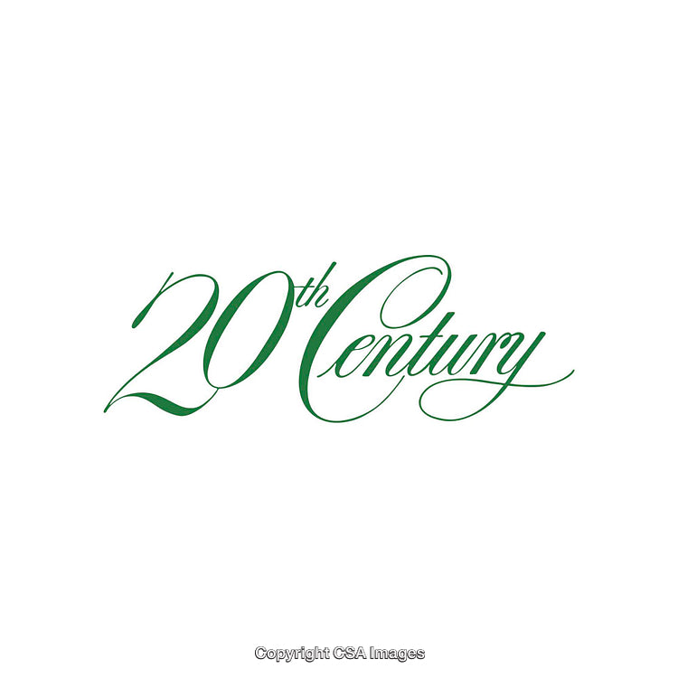 Green Calligraphic Design Representing 20th Century Aesthetics in Text Form