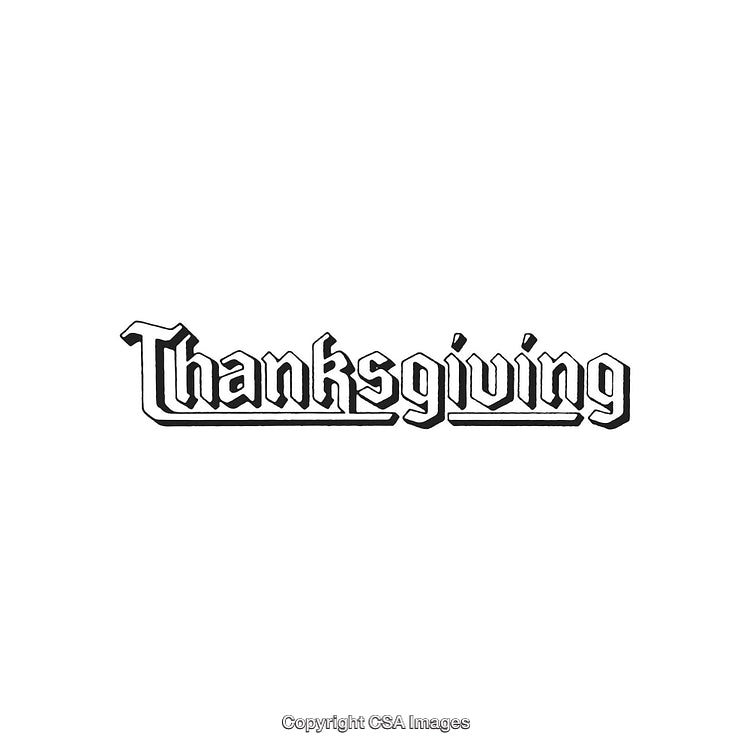 Elegant Thanksgiving Typography Design with a Classic Blackletter Font Style