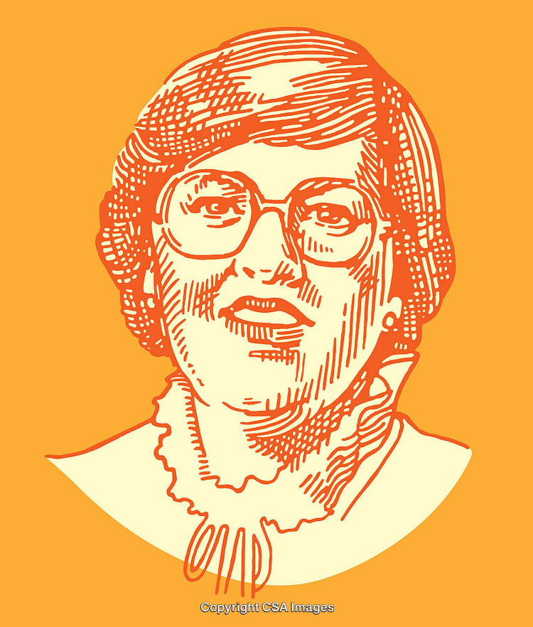 Vintage Style Line Art Illustration of a Person