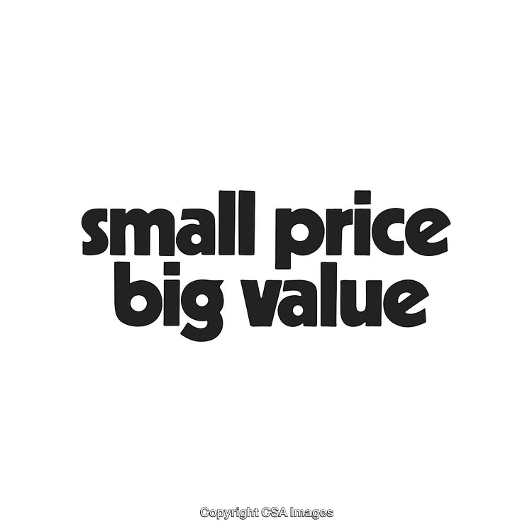 Sign with Black Font Displaying Small Price and Big Value Text