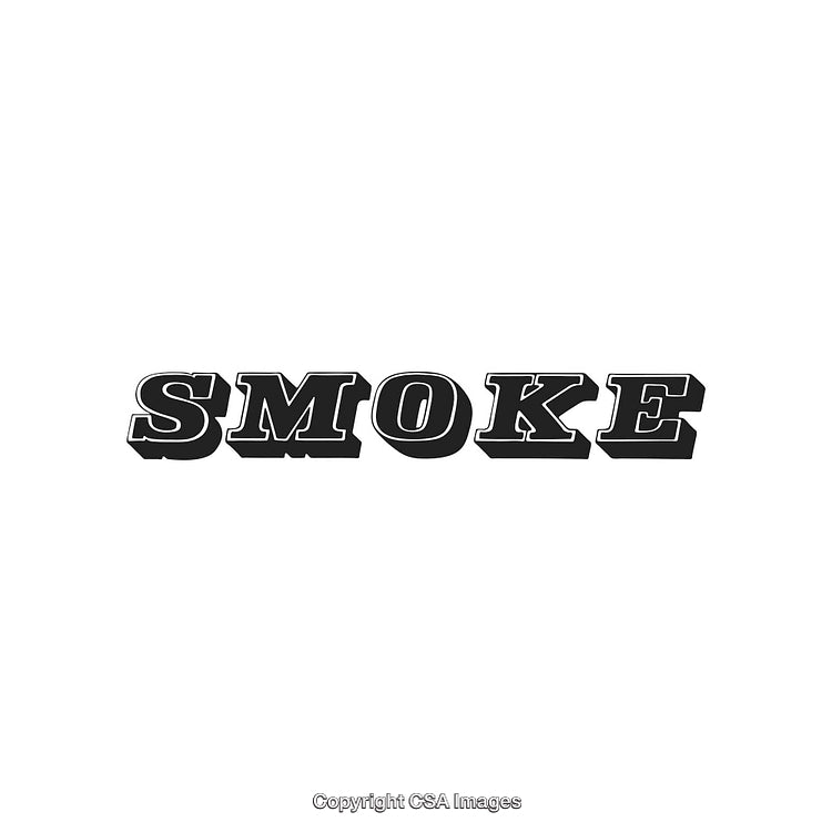 Stylized Text Graphic Displaying the Word 'Smoke' With Bold Black Typeface