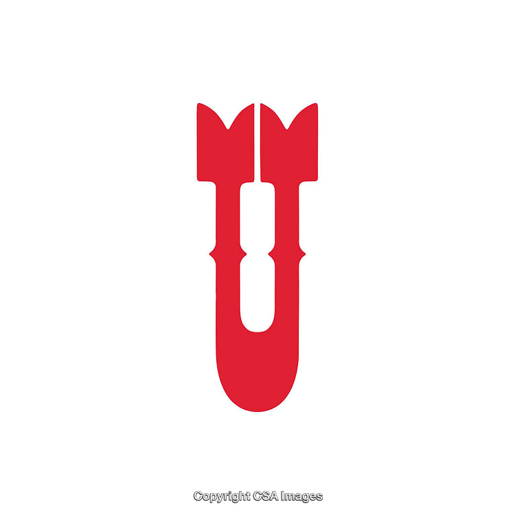 Minimalist Red Letter U in Creative Graphic Design