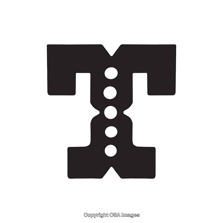Minimalist Black Letter 'T' Logo on White Background