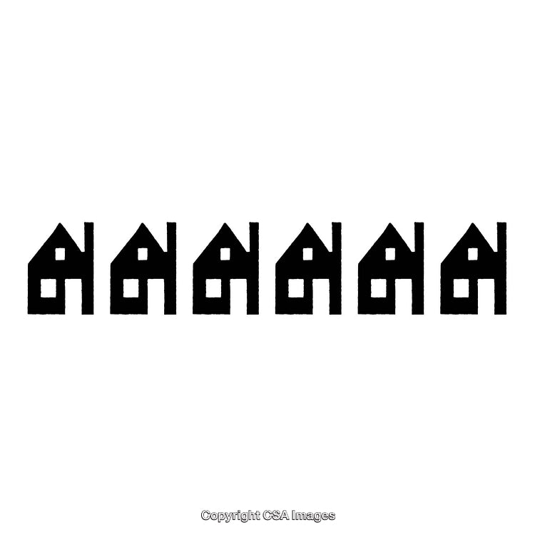 Black and White Geometric Pattern Forming a Series of Borders