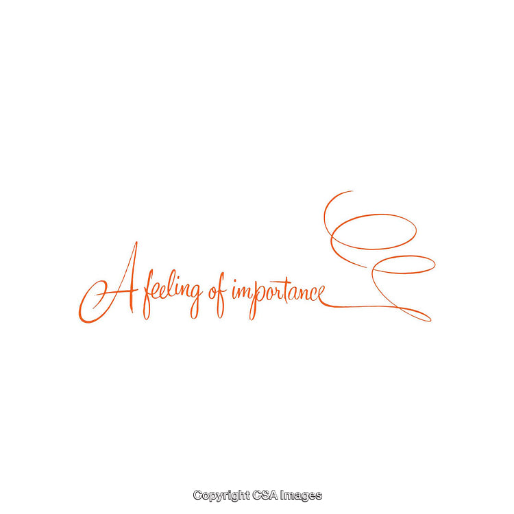 Elegant Script Text With Orange Flourish Design on a White Background