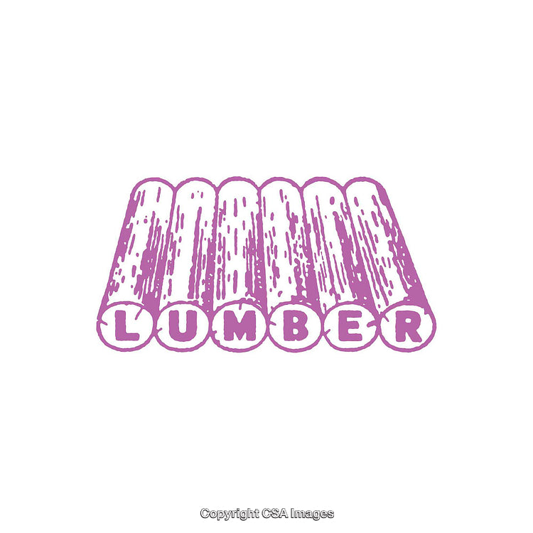 Purple Lumber Log Illustration Representing Forest and Wood Industry
