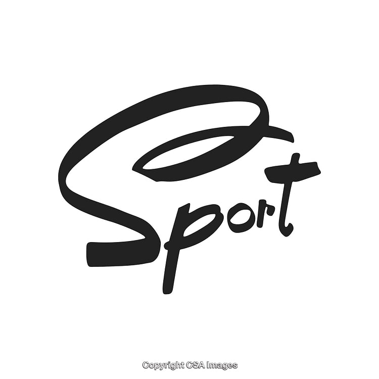Stylish Black and White Sport-Themed Logo Design on Minimalistic Background