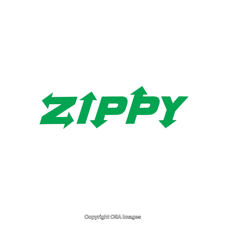 Green Zippy Logo Design Featuring Unique Arrows on a White Background