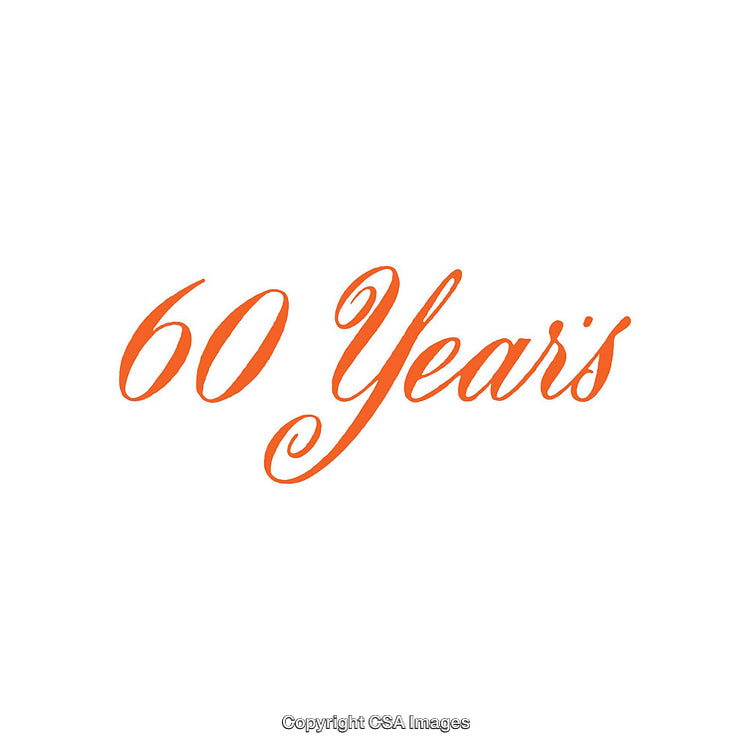 Celebration Graphic Design Highlighting 60 Years of Achievement and Success