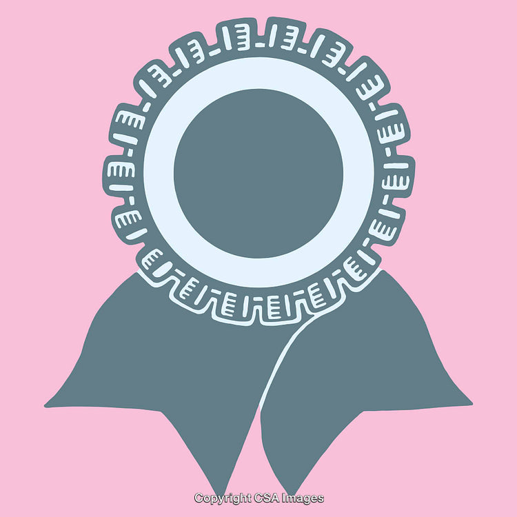 Minimalist Ribbon Emblem Design on Pastel Background