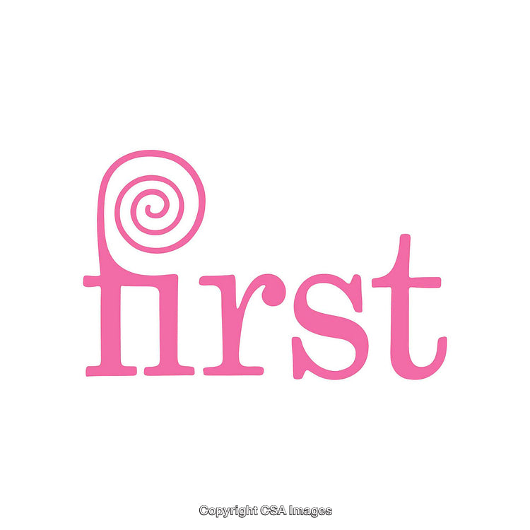 Creative Pink Typography Design with Spiraling Element on White Background