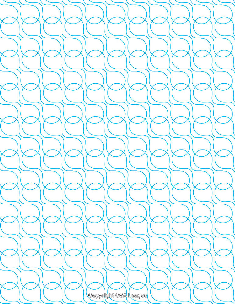 Blue Interconnected Circular Pattern on a White Background
