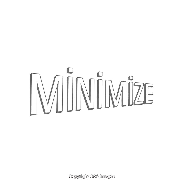 Minimalist Typography Design Featuring the Word Minimize in a Bold Style