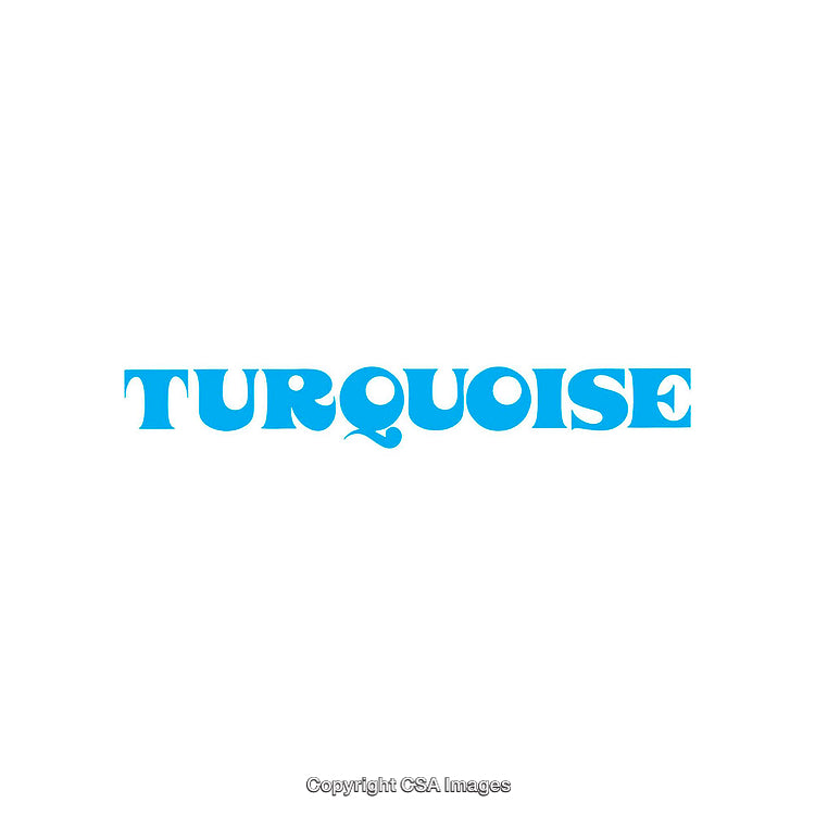 Creative Typography Displayed in Bold Turquoise Font on White Background