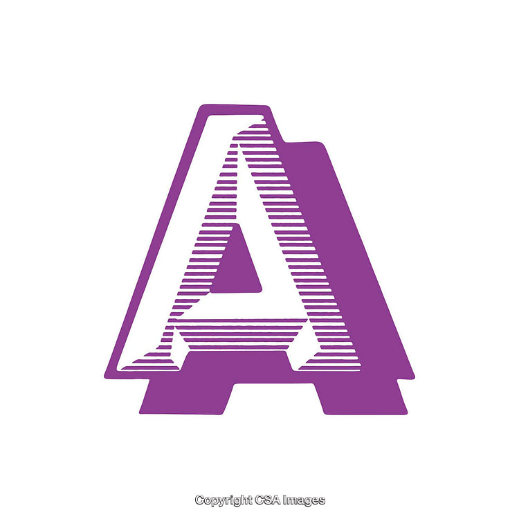 Purple Stylized Letter A with a Creative Modern Design