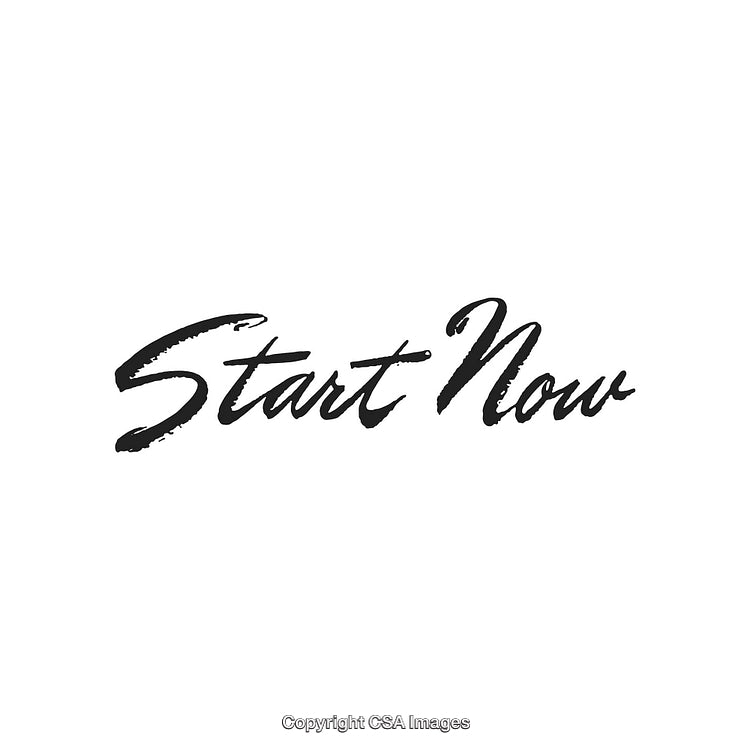 Inspirational Handwritten Start Now Text for Motivation and Productivity