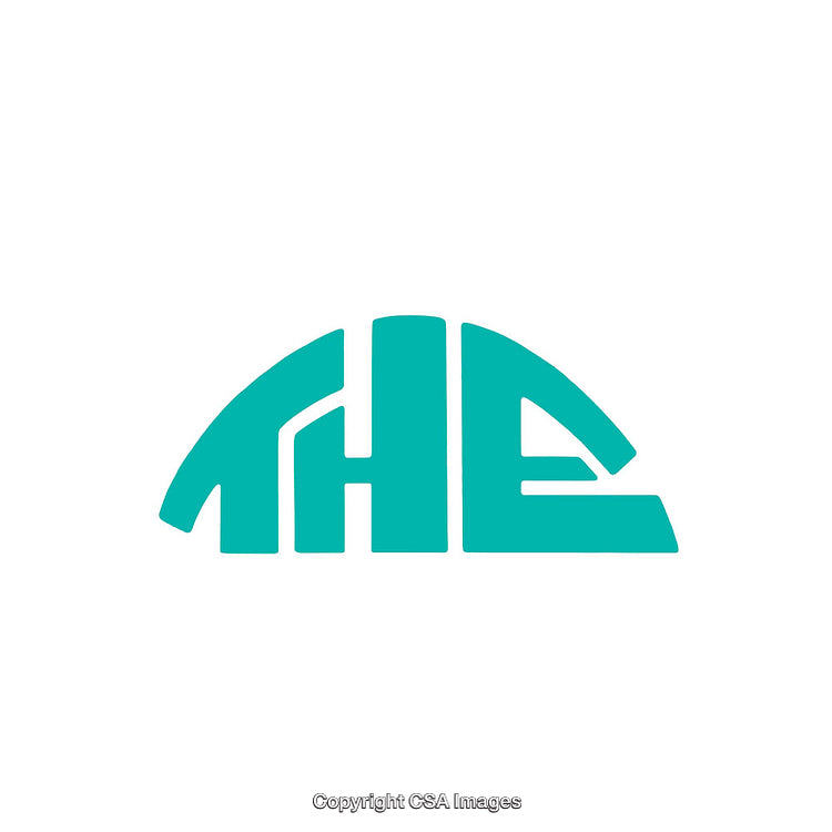 Geometric Typography Design Featuring Bold Teal Letters on White Background