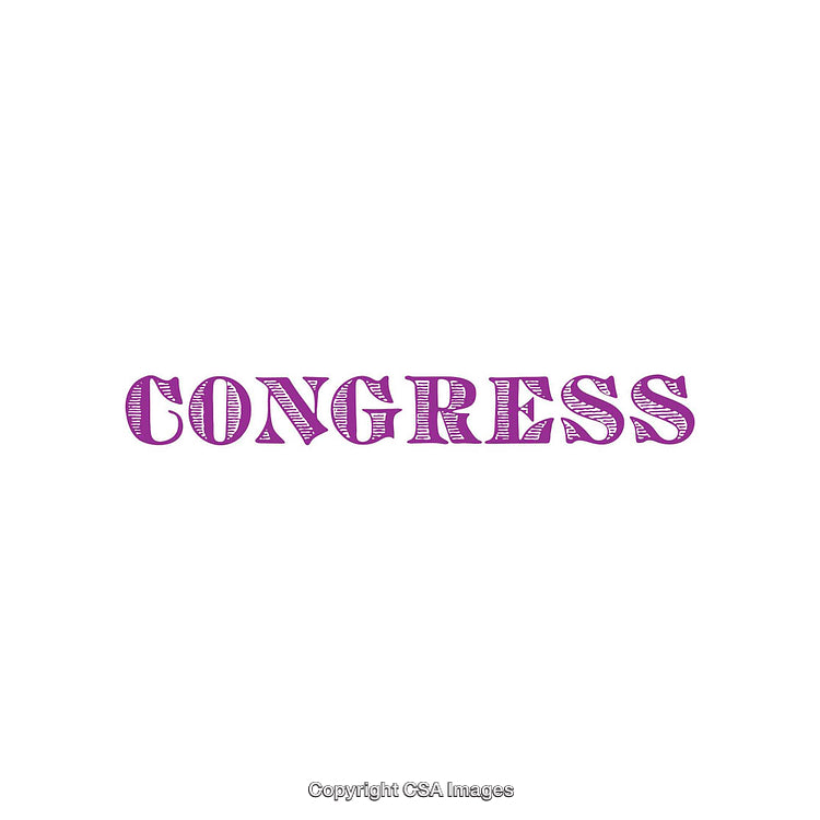Purple Text Design Featuring the Word Congress in Bold Font
